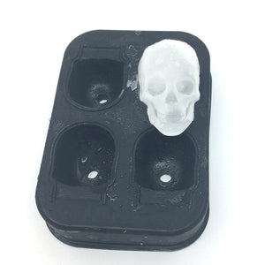 Large Skull 3D Ice Cube Mold 4-Cube