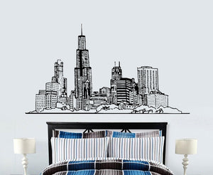 Chicago American City Vinyl Wall Sticker