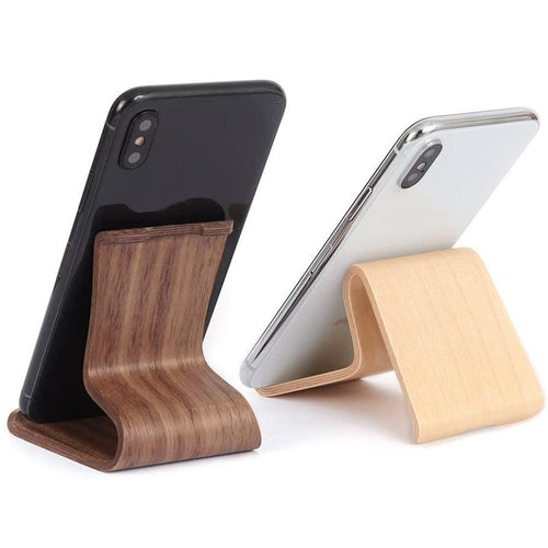 Wood Mobile Device Station Holder