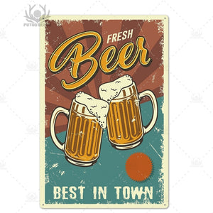 Beer Metal Tin Sign