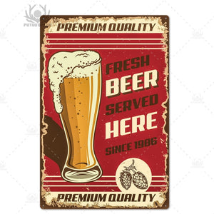 Beer Metal Tin Sign