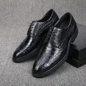 Alligator Full Brogue Casual Dress Shoes