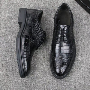 Alligator Full Brogue Casual Dress Shoes