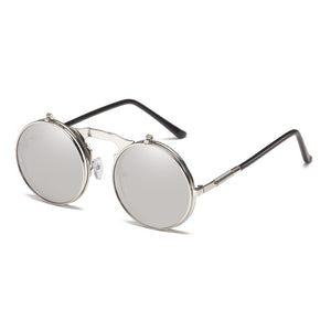 Men's Steam Punk Retro Round Polarized Sunglasses