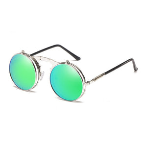 Men's Steam Punk Retro Round Polarized Sunglasses